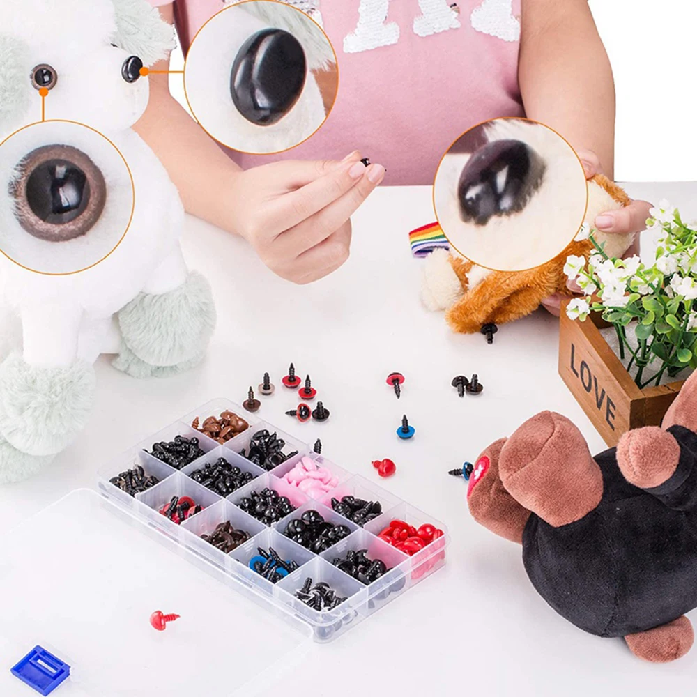 752pcs Toy Accessories Plastic Screw Noses Eyes Handmade Toys Animal Dolls Safety Materials Kit For Chidren Kids DIY Craft
752pcs Toy Accessories Plastic Screw Noses Eyes Handmade Toys Animal Dolls Safety Materials Kit For Chidren Kids DIY Craft