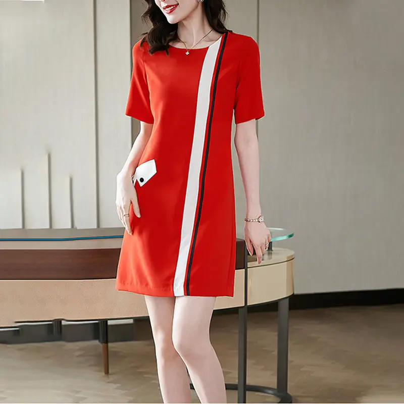 Straight Skirt 2021 Summer Sexy Elegant Office Red Casual Dress New Stripe Contrast Loose Show Thin Age Reducing Ladies Dresses
Straight Skirt 2021 Summer Sexy Elegant Office Red Casual Dress New Stripe Contrast Loose Show Thin Age Reducing Ladies Dresses