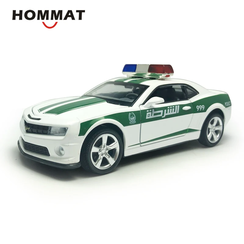 Фото HOMMAT 1:32 весы Шевроле Камаро Дубай полиция 999 сплав игрушки модели автомобилей