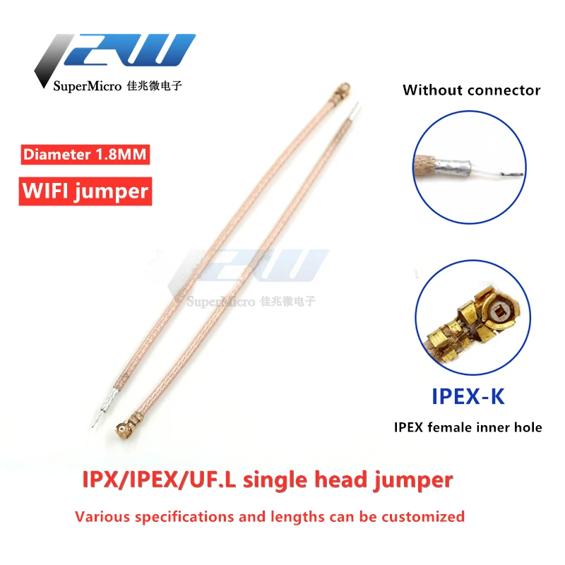 

5 Pcs IPX IPEX U fl Ufl Jack Head Female Connector RG178 Pigtail Cable 5cm 10cm 15cm 20cm 30cm 50cm 1M