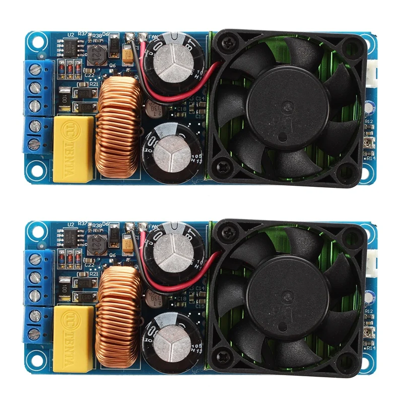 2X IRS2092S 500W Mono Channel Digital Amplifier Class D HIFI Power Amp Board with FAN
2X IRS2092S 500W Mono Channel Digital Amplifier Class D HIFI Power Amp Board with FAN