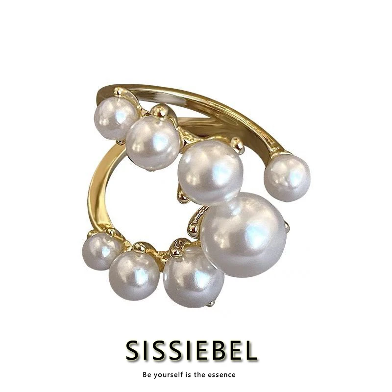 Design Sense Gothic Girl's Geometric U-Shaped Pearl Rings Korean Fashion Jewelry Unusual Accessories For Women's Wedding Party
Design Sense Gothic Girl's Geometric U-Shaped Pearl Rings Korean Fashion Jewelry Unusual Accessories For Women's Wedding Party