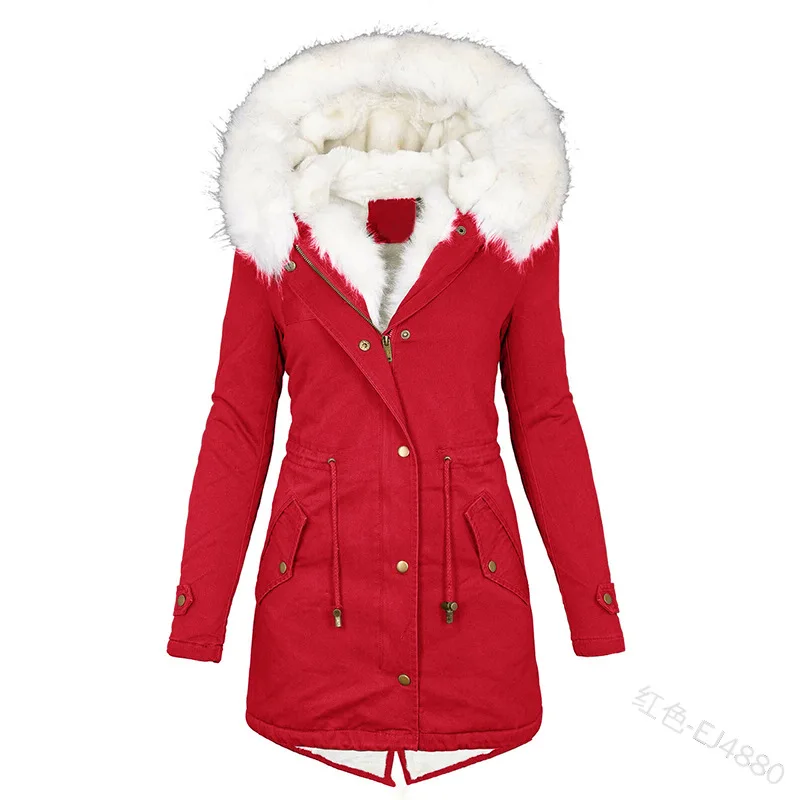 2020 Autumn Winter Fashion Women's Warm Hooded Outerwear Fur Collar Jackets Casual Solid Color Slim Long Coats Plus Size
2020 Autumn Winter Fashion Women's Warm Hooded Outerwear Fur Collar Jackets Casual Solid Color Slim Long Coats Plus Size