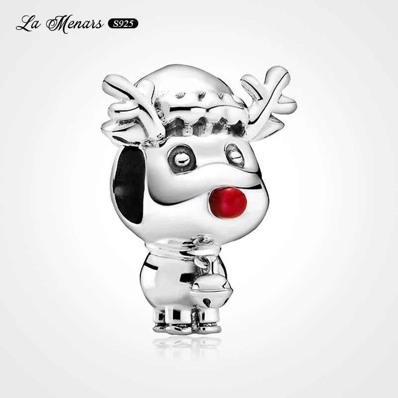 Genuine Silver Plating Cute Christmas Reindeer Bead Charms Fit Original Pandora Charm Bracelets Women Jewelry DIY Making
Genuine Silver Plating Cute Christmas Reindeer Bead Charms Fit Original Pandora Charm Bracelets Women Jewelry DIY Making