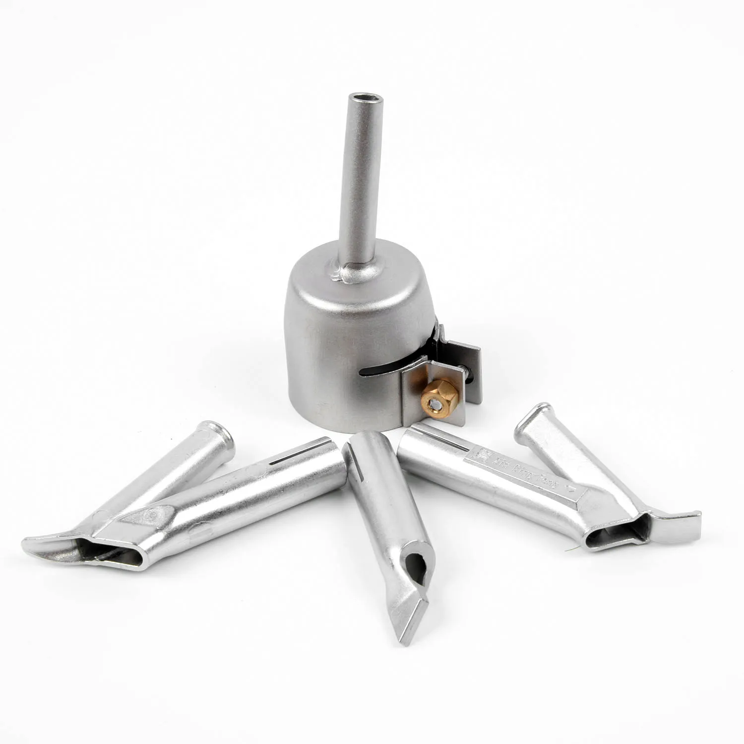 Round Nozzle Triangular Nozzles Kit 4pcs/Set 5*5*7mm Speed 5mm Weld Tip Welding For Vinyl Plastic Air Gun Silver
Round Nozzle Triangular Nozzles Kit 4pcs/Set 5*5*7mm Speed 5mm Weld Tip Welding For Vinyl Plastic Air Gun Silver