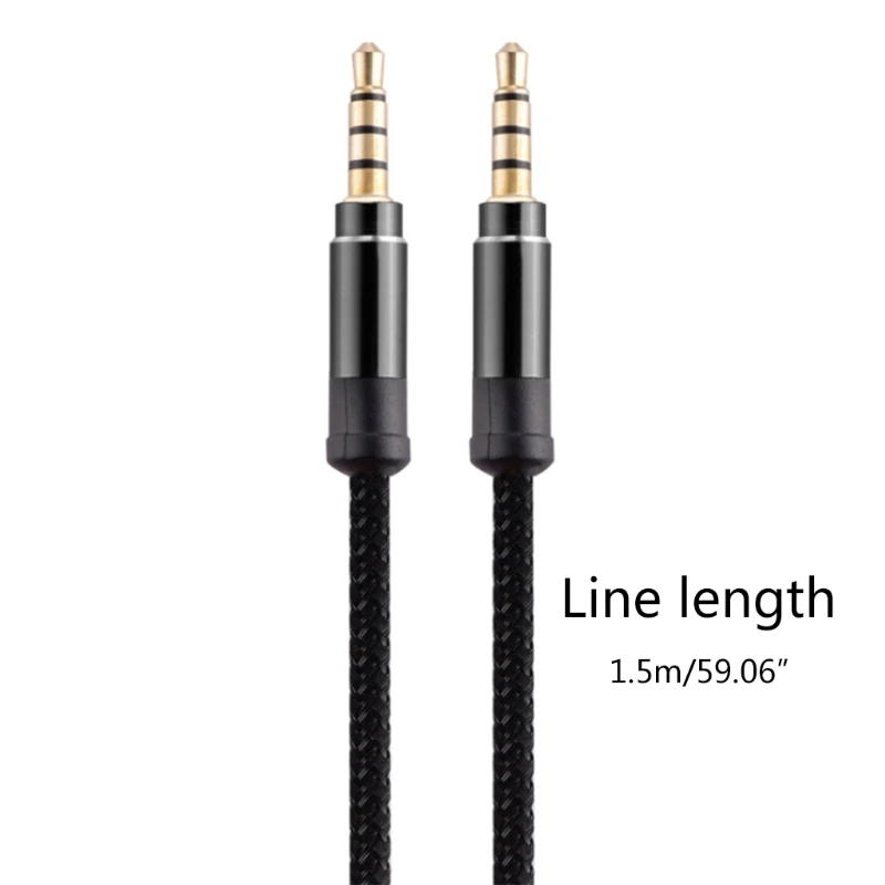 U90D 3.5mm Stereo Cable Extension Male to Male Nylon Braided 1.5m/5ft AUX Cable for Headphones
U90D 3.5mm Stereo Cable Extension Male to Male Nylon Braided 1.5m/5ft AUX Cable for Headphones