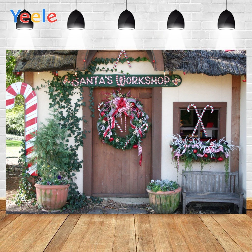 Yeele Merry Christmas Wooden House Candy And Green Plants Photo Background Photophone Flower Backdrops for Decor Customized Size
Yeele Merry Christmas Wooden House Candy And Green Plants Photo Background Photophone Flower Backdrops for Decor Customized Size