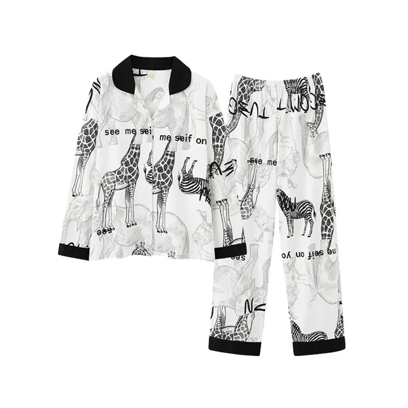 Autumn Winter New Female Home Clothes Novelty Pajamas Suits Cotton Women Two-piece Suit Pyjamas Sets Loungewear Sleep Set
Autumn Winter New Female Home Clothes Novelty Pajamas Suits Cotton Women Two-piece Suit Pyjamas Sets Loungewear Sleep Set