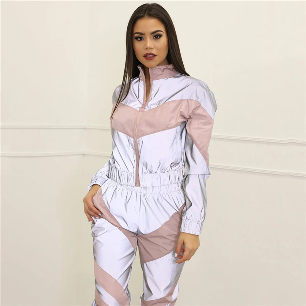 Pink Reflective Suit Women 2 Piece Outfit Tracksuit Matching Sets Co-ord Coat Top and Pant 2020 Autumn Winter Sportswear Clothes
Pink Reflective Suit Women 2 Piece Outfit Tracksuit Matching Sets Co-ord Coat Top and Pant 2020 Autumn Winter Sportswear Clothes