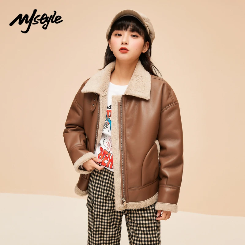 Mjstyle зимняя женская куртка в стиле панк из искусственной кожи элегантная теплая Толстая куртка с меховым воротником зеленая коричневая кор...
Mjstyle зимняя женская куртка в стиле панк из искусственной кожи элегантная теплая Толстая куртка с меховым воротником зеленая коричневая кор...