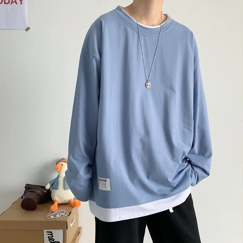 2021 Autumn Long Loose Men Undershirt Long Sleeve Pure Cotton Solid 7 Colors Shirt Oversized Casual Men Sweatshirt Hip Pop Shirt
2021 Autumn Long Loose Men Undershirt Long Sleeve Pure Cotton Solid 7 Colors Shirt Oversized Casual Men Sweatshirt Hip Pop Shirt