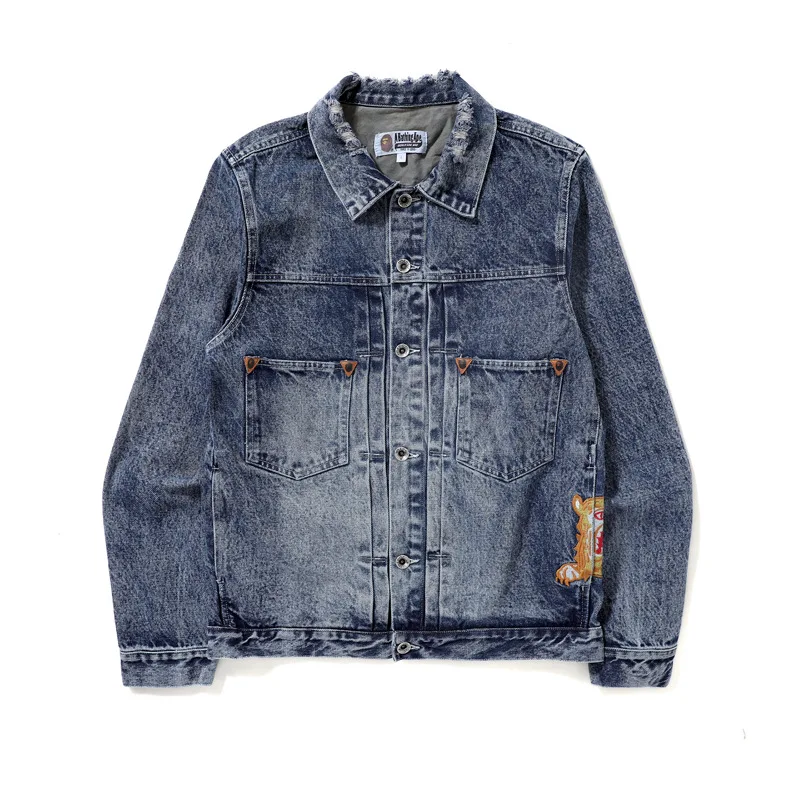 BAPE Denim Jacket Autumn New Style Japanese Tide Brand Tiger Embroidery Washed Denim Jacket Men Street Casual Denim Coat
BAPE Denim Jacket Autumn New Style Japanese Tide Brand Tiger Embroidery Washed Denim Jacket Men Street Casual Denim Coat