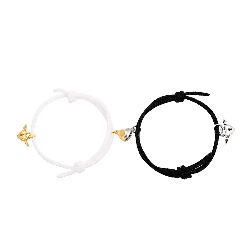 Valentine's Day Gifts Heart Two-color Bracelet Charm Adjust Size Magnet Bracelet for Couples Red Rope Bracelet Jewelry 2pcs/set 
Valentine's Day Gifts Heart Two-color Bracelet Charm Adjust Size Magnet Bracelet for Couples Red Rope Bracelet Jewelry 2pcs/set