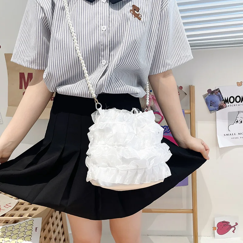 Female New Cute Pearl Bucket Shoulder Bag Girl Things Organised Messenger Bag Pleated Trim Deco Drawstring Closure YILE
Female New Cute Pearl Bucket Shoulder Bag Girl Things Organised Messenger Bag Pleated Trim Deco Drawstring Closure YILE