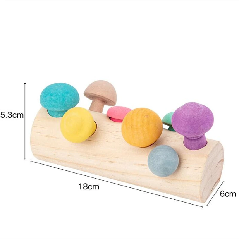 Wooden Rainbow Blocks Mushroom Picking Game Montessori Educational Wooden Baby Toys Developmental Shape Matching Assembly Grasp
Wooden Rainbow Blocks Mushroom Picking Game Montessori Educational Wooden Baby Toys Developmental Shape Matching Assembly Grasp