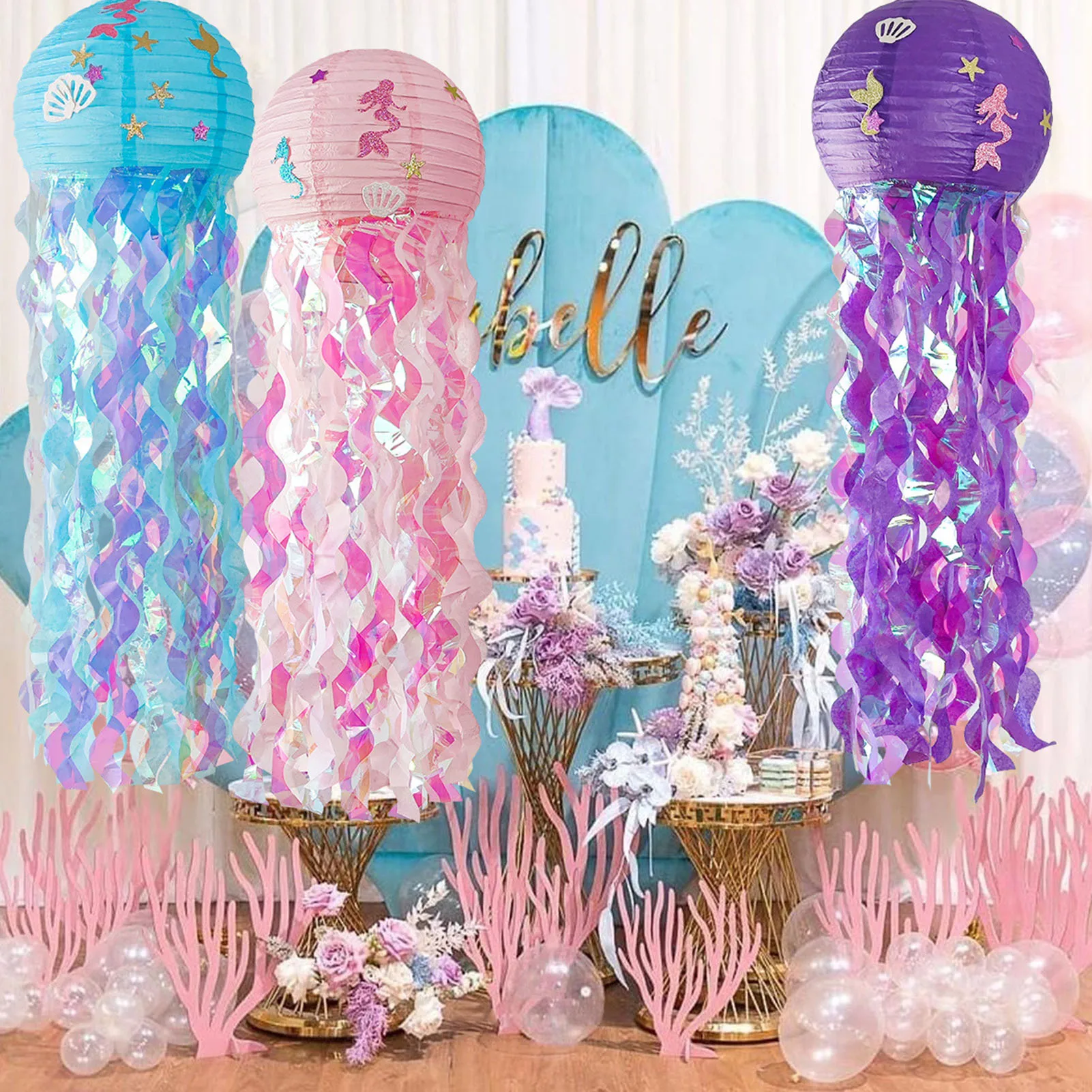 Mermaid Party Decoration DIY Hanging Jellyfish Lantern Little Mermaid Under The Sea Party Birthday Party Decorations Baby Shower
Mermaid Party Decoration DIY Hanging Jellyfish Lantern Little Mermaid Under The Sea Party Birthday Party Decorations Baby Shower