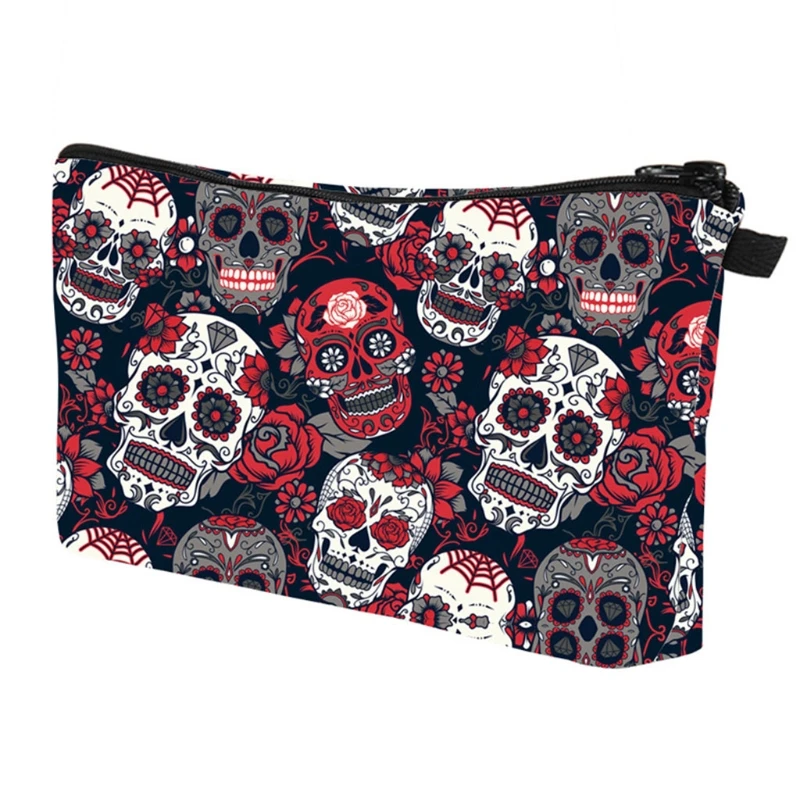 Stylish Makeup Pouch Halloween for Women Skull Print Bag Small Cosmetic Bags
Stylish Makeup Pouch Halloween for Women Skull Print Bag Small Cosmetic Bags
