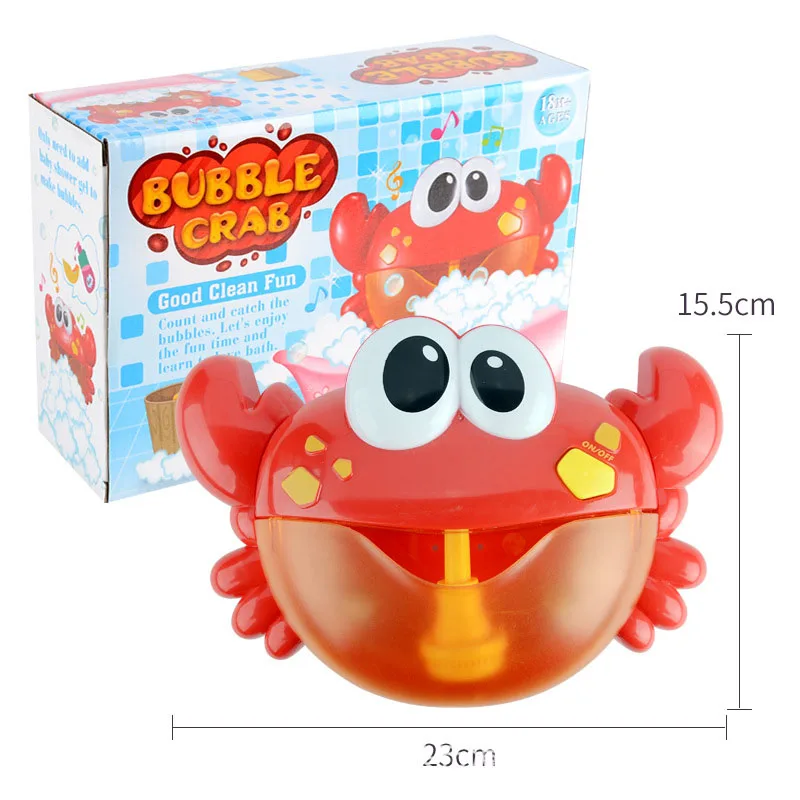 Baby Cute Crab Bath Bubble Balls Toys Kids Pool Swimming Bathtub Soap Machine Automatic Music Bubble Crabs Bathing Machine Gifts
Baby Cute Crab Bath Bubble Balls Toys Kids Pool Swimming Bathtub Soap Machine Automatic Music Bubble Crabs Bathing Machine Gifts