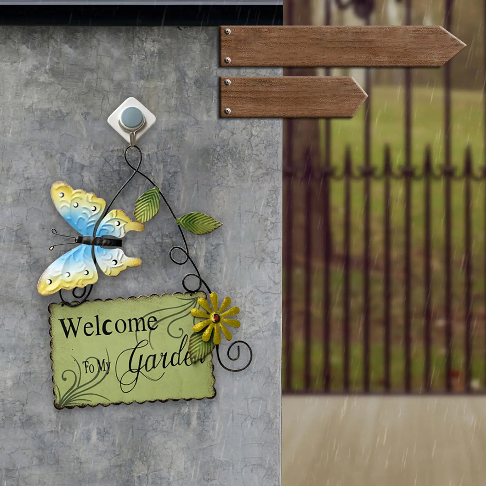 Iron Painting Butterfly Welcome Sign For Front Door Porch Hanging Metal Yard Flower Welcome Wall Plaque Art Decoration
Iron Painting Butterfly Welcome Sign For Front Door Porch Hanging Metal Yard Flower Welcome Wall Plaque Art Decoration