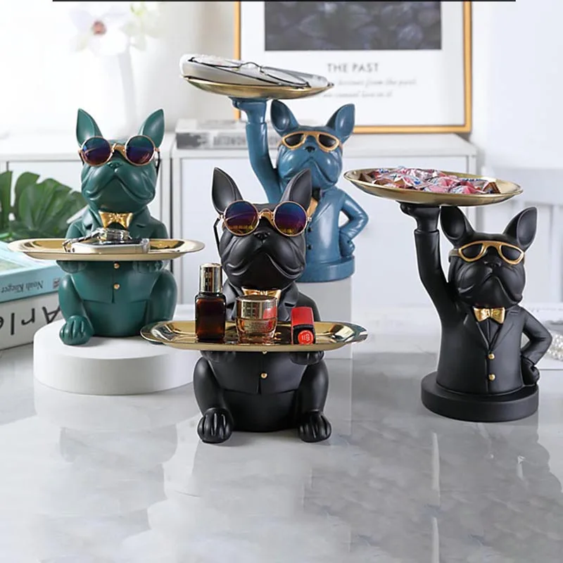 Resin Storage Ornaments French Dog Sculpture Tray Nordic Desktop Key Jewelry Storages Box Home Living Room Bedroom Decoration
Resin Storage Ornaments French Dog Sculpture Tray Nordic Desktop Key Jewelry Storages Box Home Living Room Bedroom Decoration