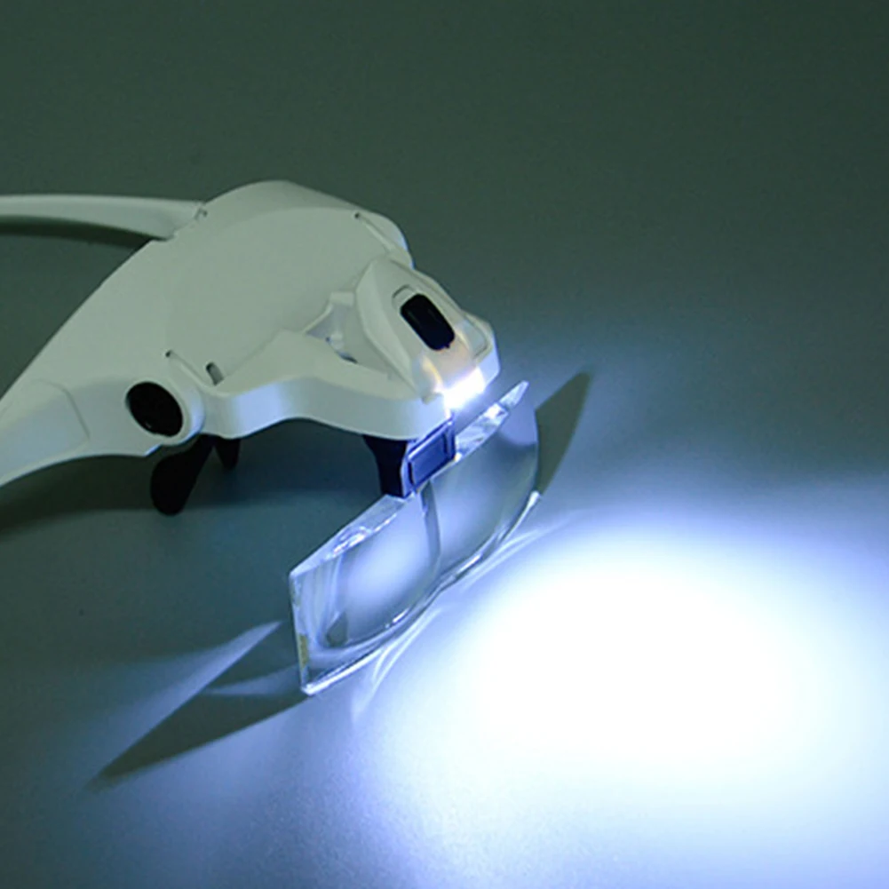 1.0X 1.5X 2.0X 2.5X LED Magnifying Adjustable Head Magnifier Bracket Loupe with 2 Lights Tool Headband Magnifier Glasses
1.0X 1.5X 2.0X 2.5X LED Magnifying Adjustable Head Magnifier Bracket Loupe with 2 Lights Tool Headband Magnifier Glasses