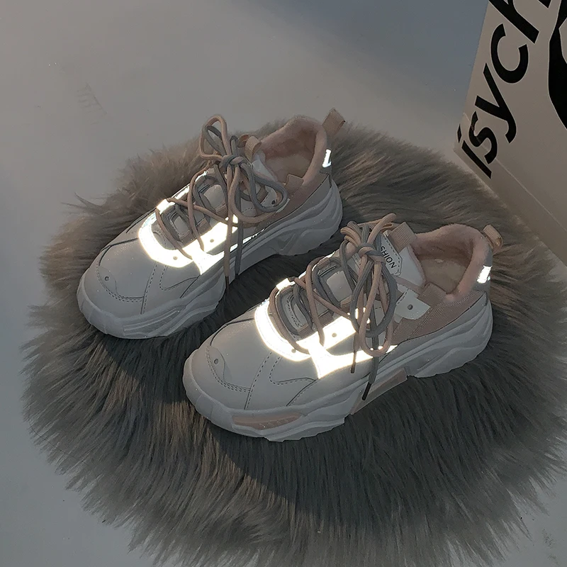 Women Sneakers Winter Warm Fashion Chunky Shoes Reflective Black Dad Sneakers Platform Comfort Casual Shoes Woman Sports Thicky
Women Sneakers Winter Warm Fashion Chunky Shoes Reflective Black Dad Sneakers Platform Comfort Casual Shoes Woman Sports Thicky
