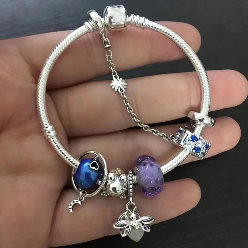 Hot New 925 Sterling Silver Firefly Pendant With Cat's Eye And Classic Bracelet For Women's Party Gift Diy Jewelry
Hot New 925 Sterling Silver Firefly Pendant With Cat's Eye And Classic Bracelet For Women's Party Gift Diy Jewelry