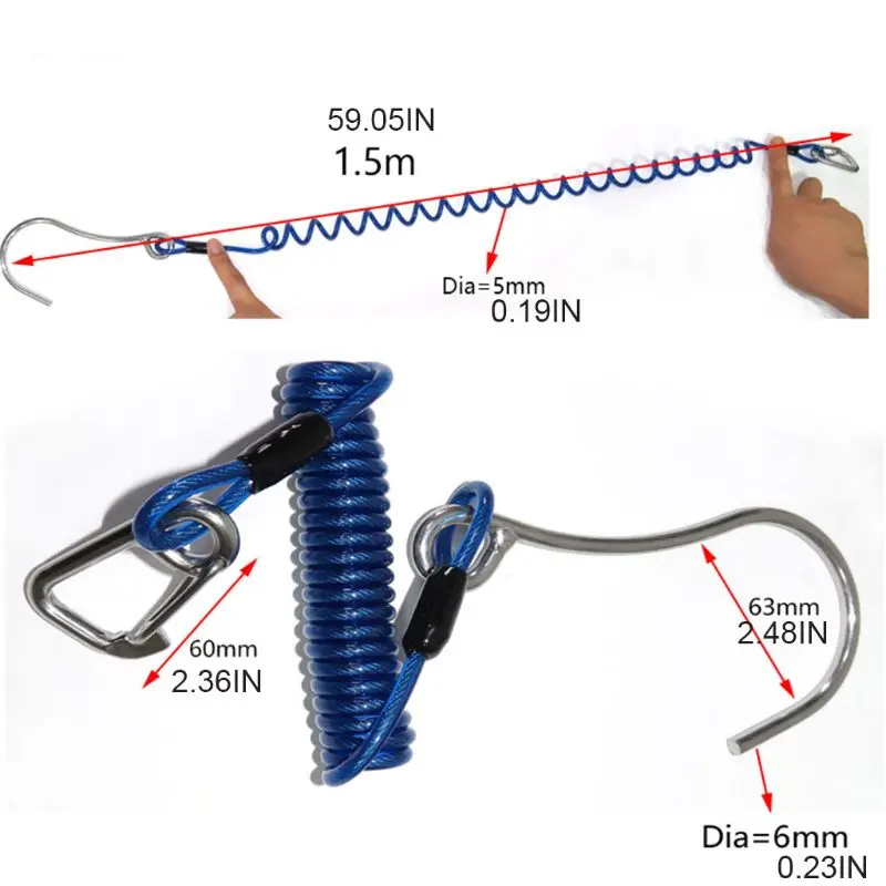 Durable Stainless Steel Clasp Scuba Diving Reef Drift Coil Lanyard Single Hook Fishing Gripper Safety Equipment
Durable Stainless Steel Clasp Scuba Diving Reef Drift Coil Lanyard Single Hook Fishing Gripper Safety Equipment