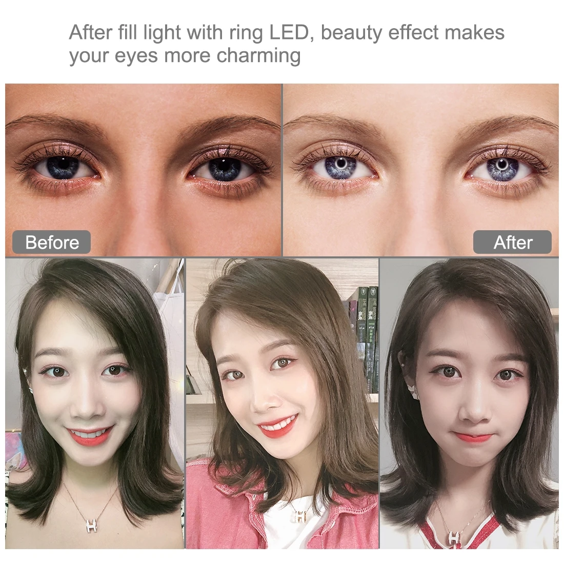 LED fill lights 10.2 inch 26cm Ringlight dual color temperature Selfie Ring Light Lamp with Tripod Holder button type For Makeup
LED fill lights 10.2 inch 26cm Ringlight dual color temperature Selfie Ring Light Lamp with Tripod Holder button type For Makeup