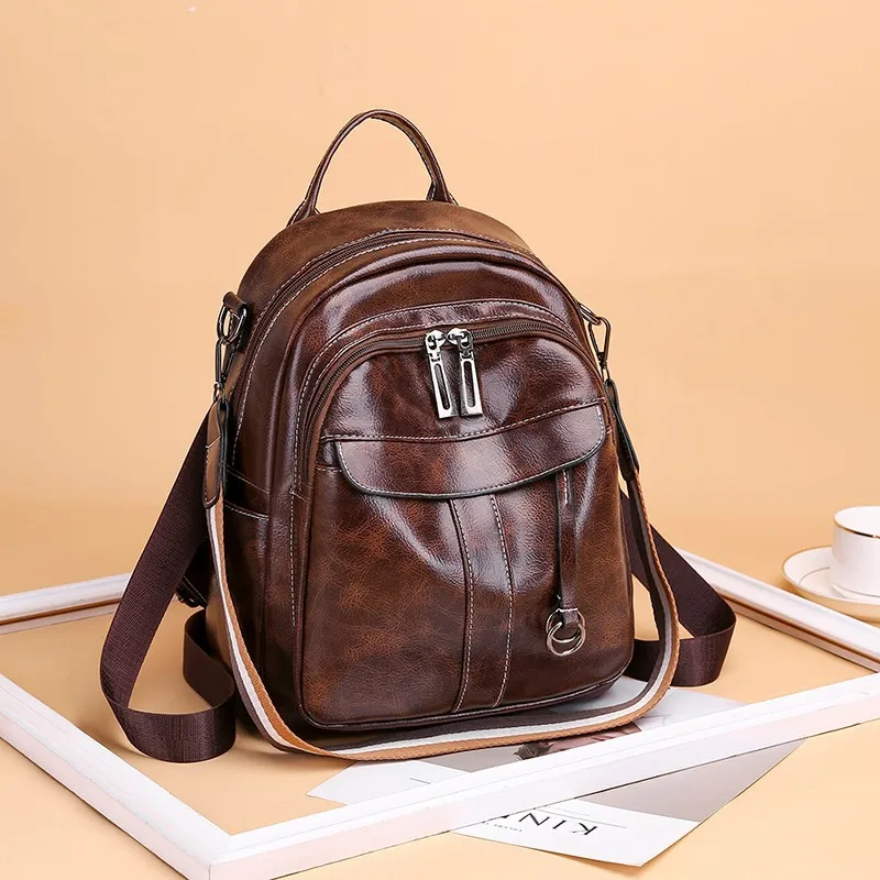 New Casual College Style Student Schoolbag Large Capacity PU Leather Backpack All-match Fashion Small Backpack Bags for Women
New Casual College Style Student Schoolbag Large Capacity PU Leather Backpack All-match Fashion Small Backpack Bags for Women