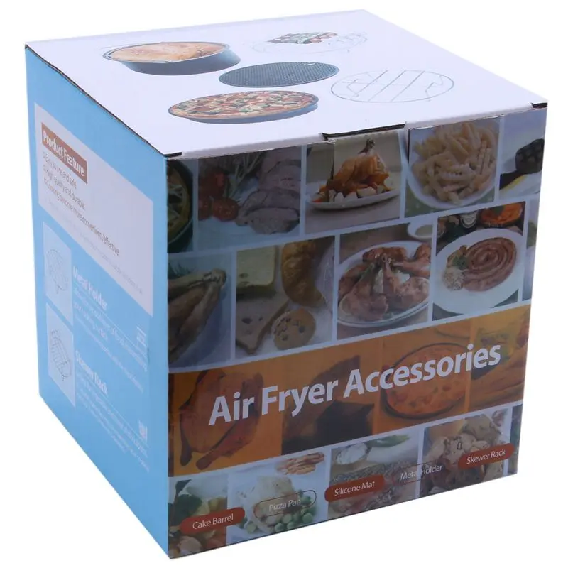 Air Fryer Accessories Set of 10 pcs, Fit all Standard Air Fryer 3.7QT- 5.3QT- 5.8QT, 7 Inch
Air Fryer Accessories Set of 10 pcs, Fit all Standard Air Fryer 3.7QT- 5.3QT- 5.8QT, 7 Inch