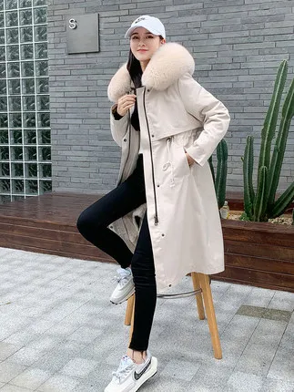 Real fur Waterproof Long Parka Real Fur Coat Winter Jacket Women Natural Raccoon Fur Collar Real Rabbit Fur Liner Detachable
Real fur Waterproof Long Parka Real Fur Coat Winter Jacket Women Natural Raccoon Fur Collar Real Rabbit Fur Liner Detachable