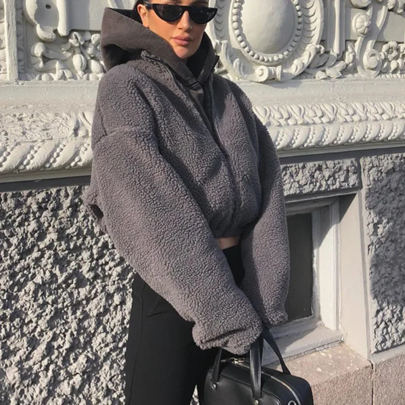 YICIAY Female Streetwear Lambswool Casual Fuax Fur Coats Women Warm Autumn Gray Crop Jacket Fashion Long Sleeve Overcoat
YICIAY Female Streetwear Lambswool Casual Fuax Fur Coats Women Warm Autumn Gray Crop Jacket Fashion Long Sleeve Overcoat
