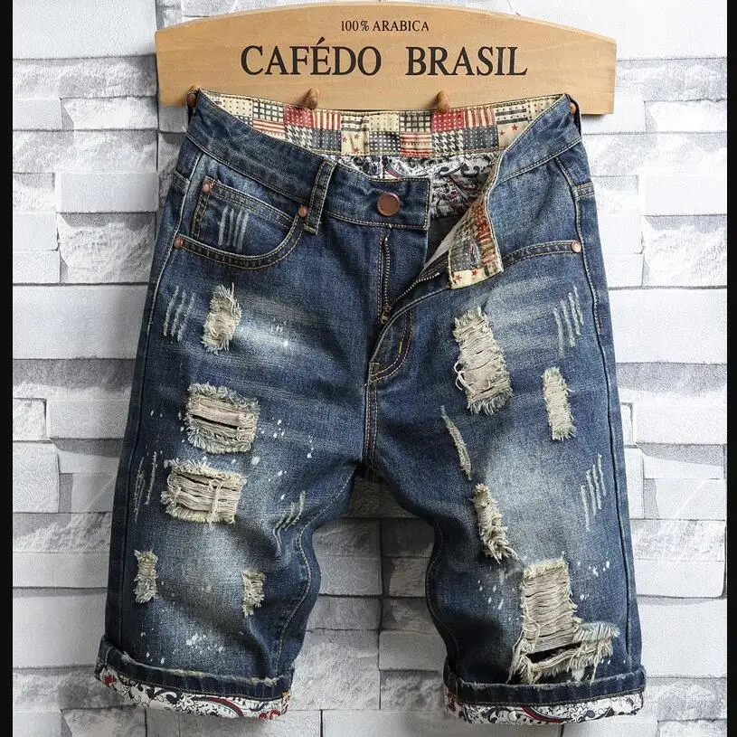 Men Holes Short Jeans Summer Blue Denim Shorts Good Quality Men Straight Knee Length Jeans Large Size Loose Denim Shorts
Men Holes Short Jeans Summer Blue Denim Shorts Good Quality Men Straight Knee Length Jeans Large Size Loose Denim Shorts