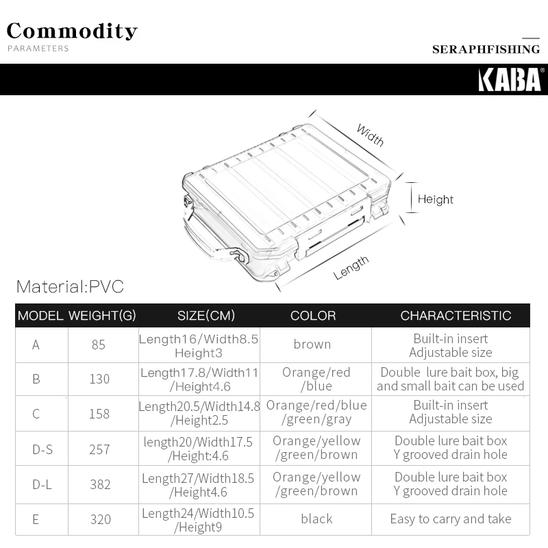 KABA LB Compartments Plastic Fishing Accessories Case High Strength Tackle Boxs Adjustable Fishing Lure Container Baits Tool Box
KABA LB Compartments Plastic Fishing Accessories Case High Strength Tackle Boxs Adjustable Fishing Lure Container Baits Tool Box