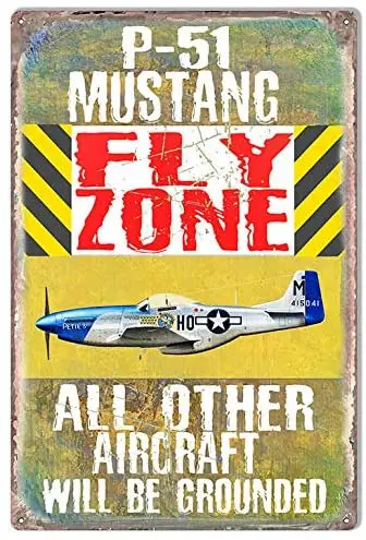 ArtFuzz P-51 Mustang Fly Zone Military Aircraft Metal Sign by Phil Hamilton 12x16
ArtFuzz P-51 Mustang Fly Zone Military Aircraft Metal Sign by Phil Hamilton 12x16