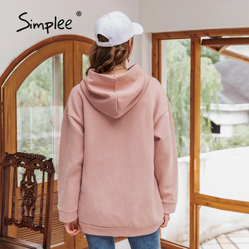 Simplee Casual solid pink women sweatshirts Long sleeve autumn winter female hoodies tops Fashion loose ladies pullover tops
Simplee Casual solid pink women sweatshirts Long sleeve autumn winter female hoodies tops Fashion loose ladies pullover tops