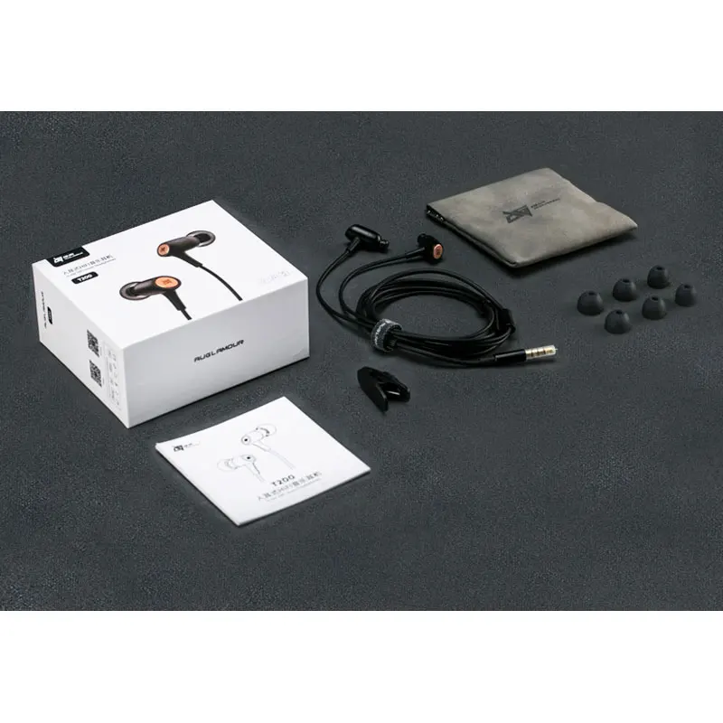 Новинка AUGLAMOUR T200 Наушники Hi-Fi динамические наушники 6 мм кольцо с резным кольцом