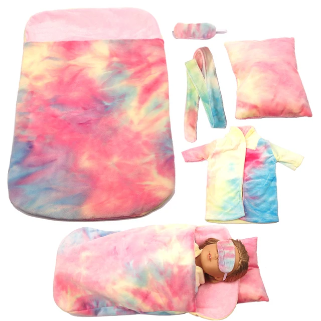 18-inch American Doll Accessories 4PC(sleeping bag+pillow+Blindfold+belt) Sleeping Bag Set For 43cm New Bron,BJD,DIY Girl Dolls
18-inch American Doll Accessories 4PC(sleeping bag+pillow+Blindfold+belt) Sleeping Bag Set For 43cm New Bron,BJD,DIY Girl Dolls