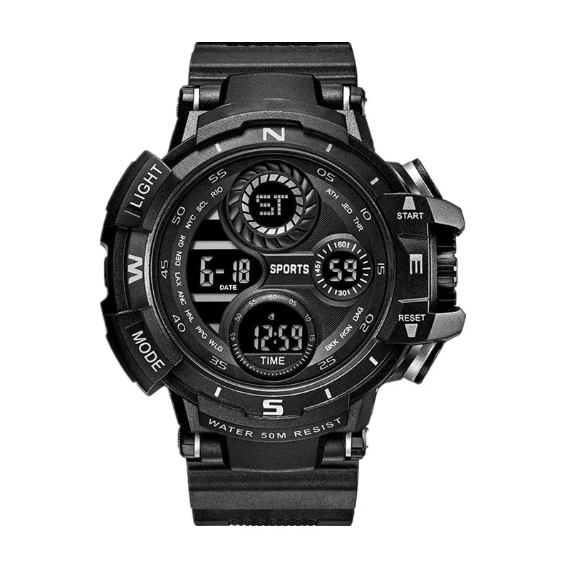 Men Luminous Sports Watch with LED Dispaly Multi-Function Watch Waterproof Adjustable Strap Snap Button Durable for Daily Life
Men Luminous Sports Watch with LED Dispaly Multi-Function Watch Waterproof Adjustable Strap Snap Button Durable for Daily Life