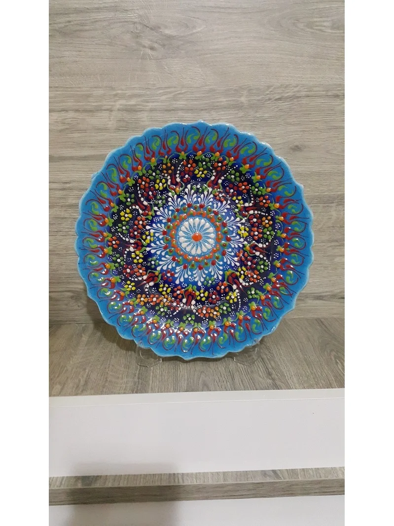 Турецкий Синий 10 "Iznik Tulip & Цветочный узор керамическая тарелка ручной работы
Турецкий Синий 10 "Iznik Tulip & Цветочный узор керамическая тарелка ручной работы