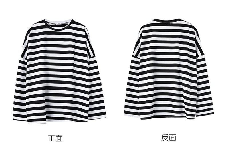 oversized t shirt spring Autumn Women harajuku Striped T-shirt Korean Casual full Sleeve O-Neck T-Shirts ulzzang Femme black Top
oversized t shirt spring Autumn Women harajuku Striped T-shirt Korean Casual full Sleeve O-Neck T-Shirts ulzzang Femme black Top