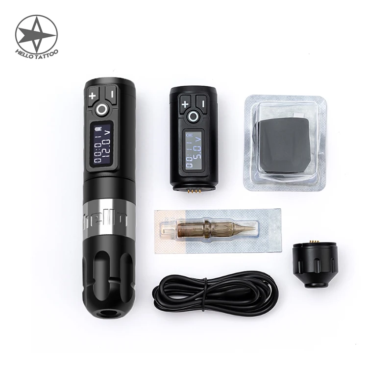 HELLO Original Wireless Tattoo Machine Battery Tattoo Pen Japan Coreless Motor Rotary Machine Gun Battery Pack Tattoo Kits 
HELLO Original Wireless Tattoo Machine Battery Tattoo Pen Japan Coreless Motor Rotary Machine Gun Battery Pack Tattoo Kits