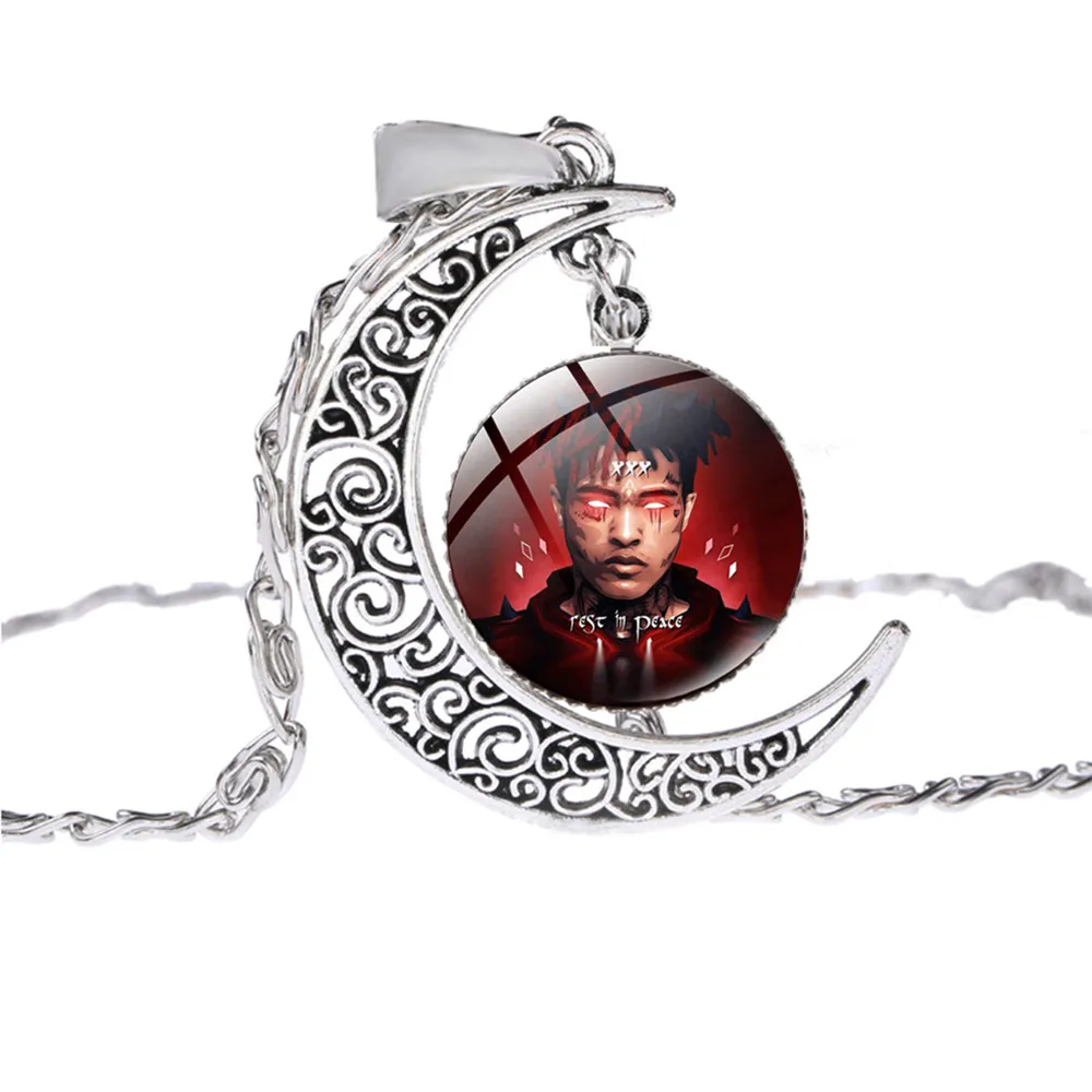Ожерелье с подвеской XXXTentacion Rapper Glass Dome ожерелье в стиле хип хоп луна отверстиями