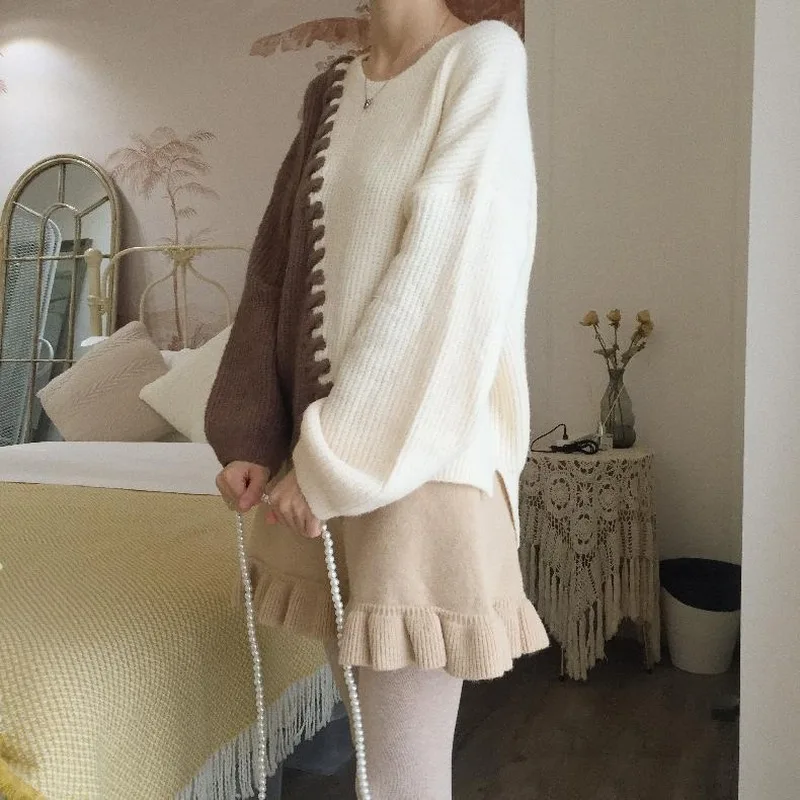 Patchwork Knitted Sweater 2022 Women New Women Autumn Winter Sweet Kawaii Pullover Sweater Female Casual Loose Korean Tops Fall
Patchwork Knitted Sweater 2022 Women New Women Autumn Winter Sweet Kawaii Pullover Sweater Female Casual Loose Korean Tops Fall