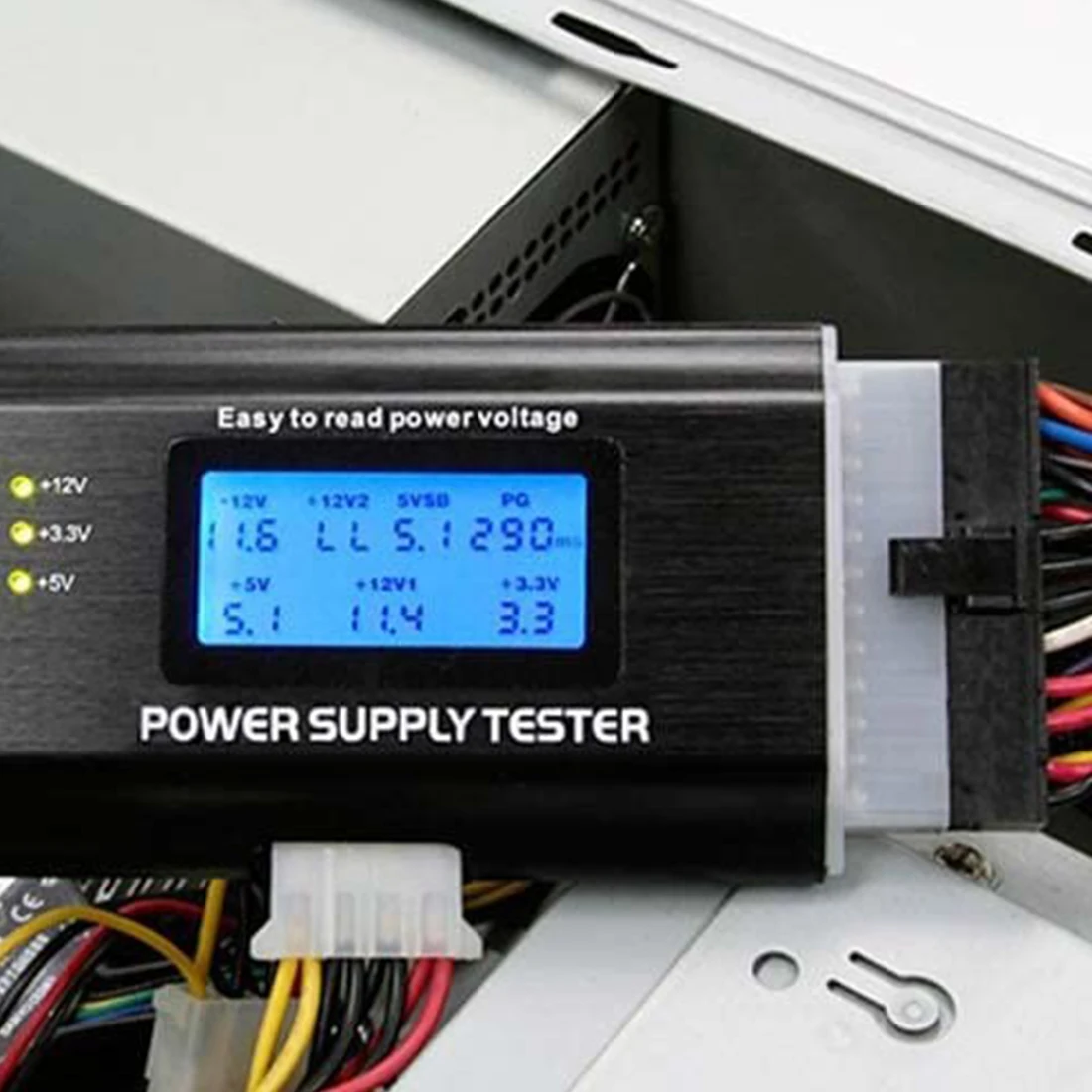 PC computer electronic ATX power supply DC digital voltmeter 12v voltage tester detection tool | Инструменты