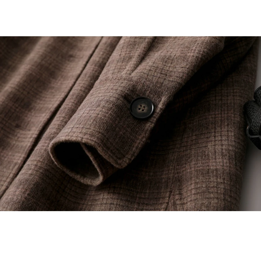 New Style plaid pattern cashmere coats double faced woolen jackets korea style Mid-long high grade lady loose woolen coats
New Style plaid pattern cashmere coats double faced woolen jackets korea style Mid-long high grade lady loose woolen coats