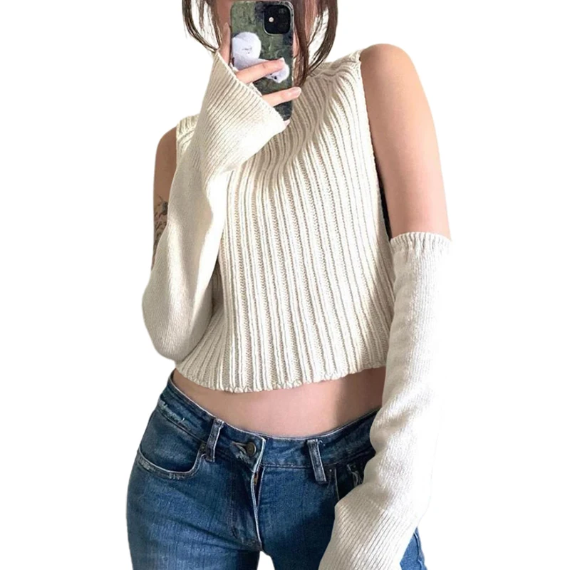 IMCUTE Women's Sweater Chic Knit Vest Aesthetic Fashion High Neck Three-quarter Sleeve Pullover Autumn Hollow Slim Street Top
IMCUTE Women's Sweater Chic Knit Vest Aesthetic Fashion High Neck Three-quarter Sleeve Pullover Autumn Hollow Slim Street Top