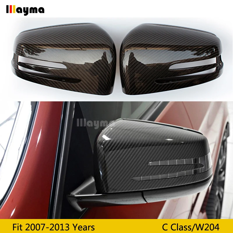 W204 сменная крышка зеркала из углеродного волокна для Benz C класса C180K C200K C250 2007 2013