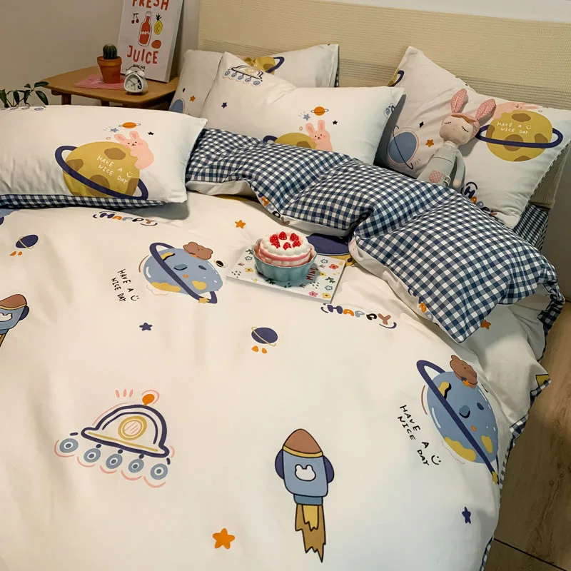 2021 Spring New Cartoon Comfort Bedding Set Blue Cute Bed Sheets Full Size Bed Set for Kids Gift Kawaii Bedding Set
2021 Spring New Cartoon Comfort Bedding Set Blue Cute Bed Sheets Full Size Bed Set for Kids Gift Kawaii Bedding Set